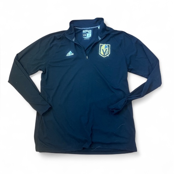 Adidas Vegas Golden Knights Hockey 1/2 zip shirt.  Long sleeve. - Picture 1 of 2